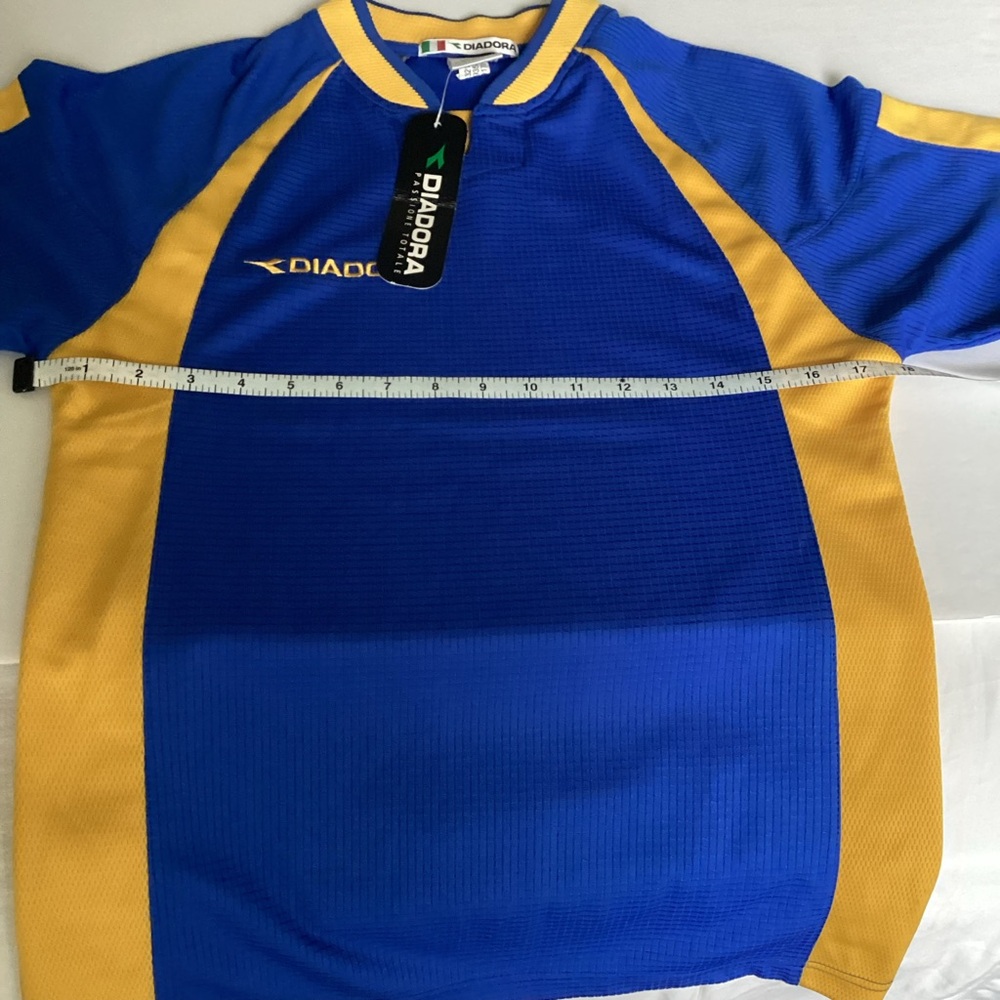 DIADORA Roma Team Jersey Youth Large Blue Yellow NWT Blokecore - Picture 13 of 15